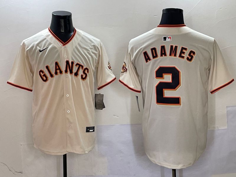 Men San Francisco Giants #2 Asames Cream Game 2025 Nike MLB Jersey style 4